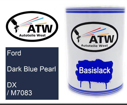 Ford, Dark Blue Pearl, DX / M7083: 500ml Lackdose, von ATW Autoteile West.